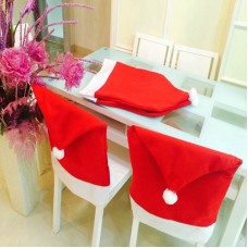 2 unids Navidad Fundas para sillas Santa Claus Red Hat Navidad Tabla de cena silla cubierta trasera Navidad Decoración para el hogar ali-70703624